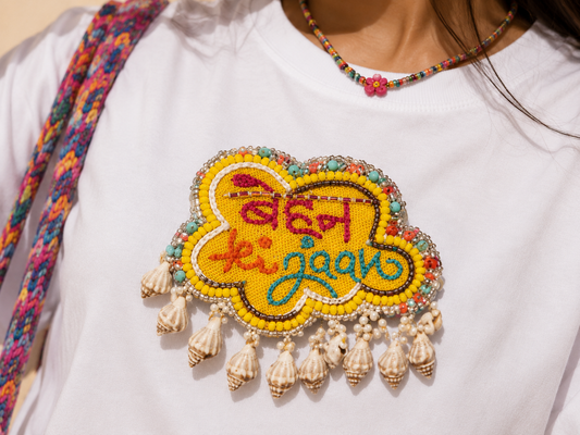 Behen Ki Jaan Embroidered oversized T Shirt White