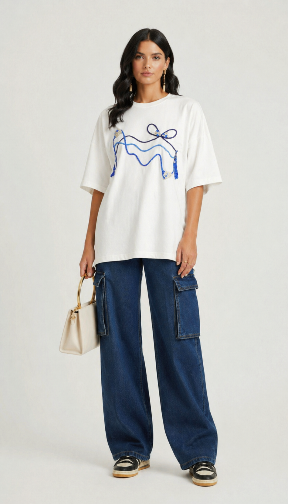 Wave Charm Dori oversized T-shirt White
