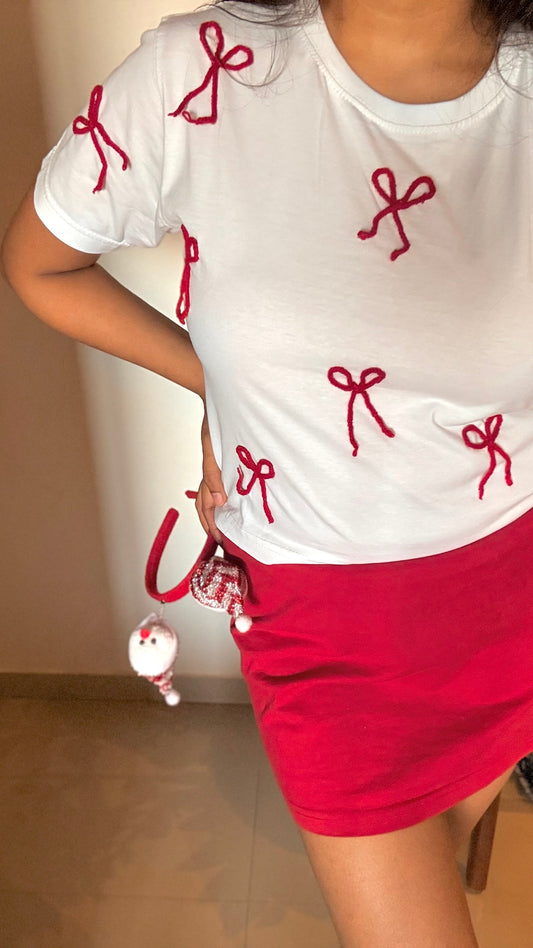 Bow-tee crochet tshirt