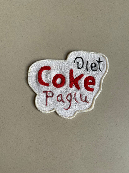 Coke Paglu Hand Embroidered oversized T Shirt White