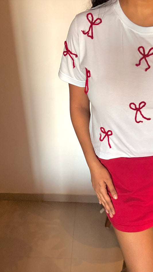 Bow-tee crochet tshirt