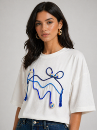Wave Charm Dori oversized T-shirt White