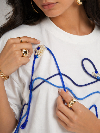 Wave Charm Dori oversized T-shirt White